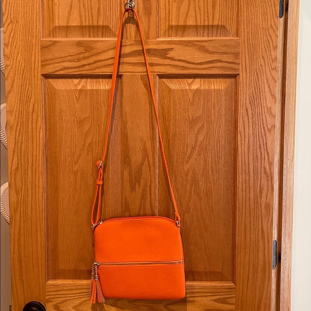 Vibrant Orange Crossbody Bag